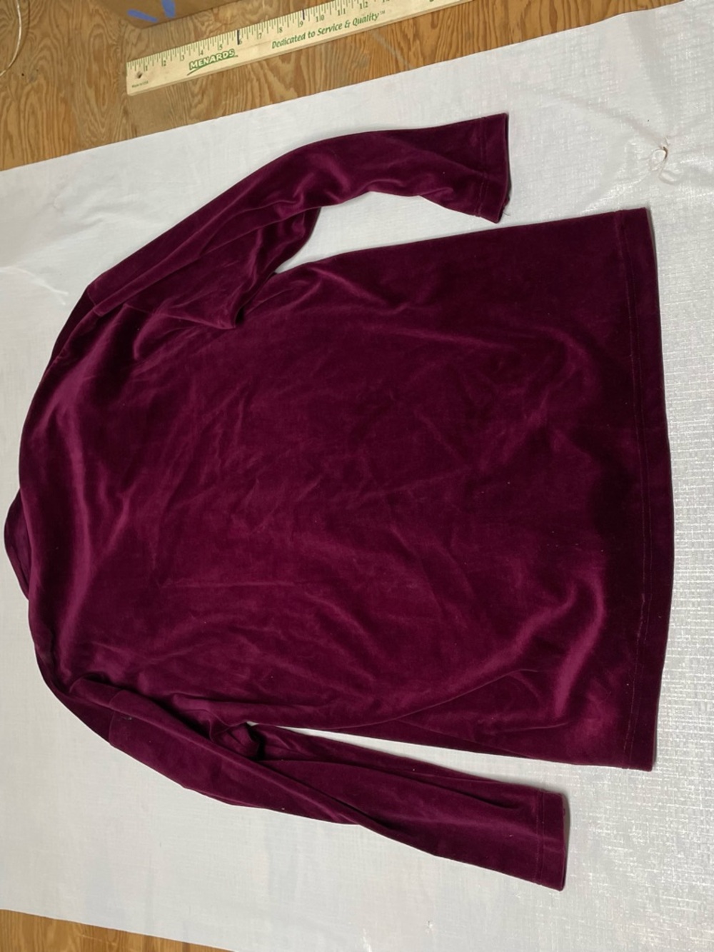 Velvet Button-Front Pajama Set in Berry - Picture 3 of 9
